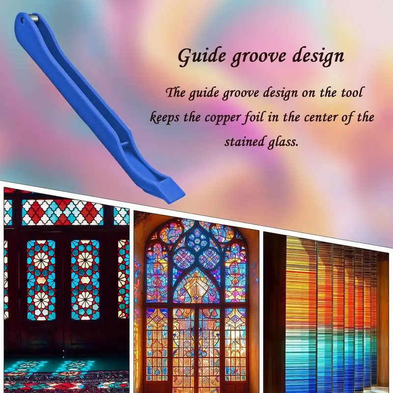 Peralatan Pemula Pembungkus Foiler Tangan Kaca Patri Alat Pembungkus Perlengkapan Profesional Ringan untuk Pita Foil Tembaga 7/32 "