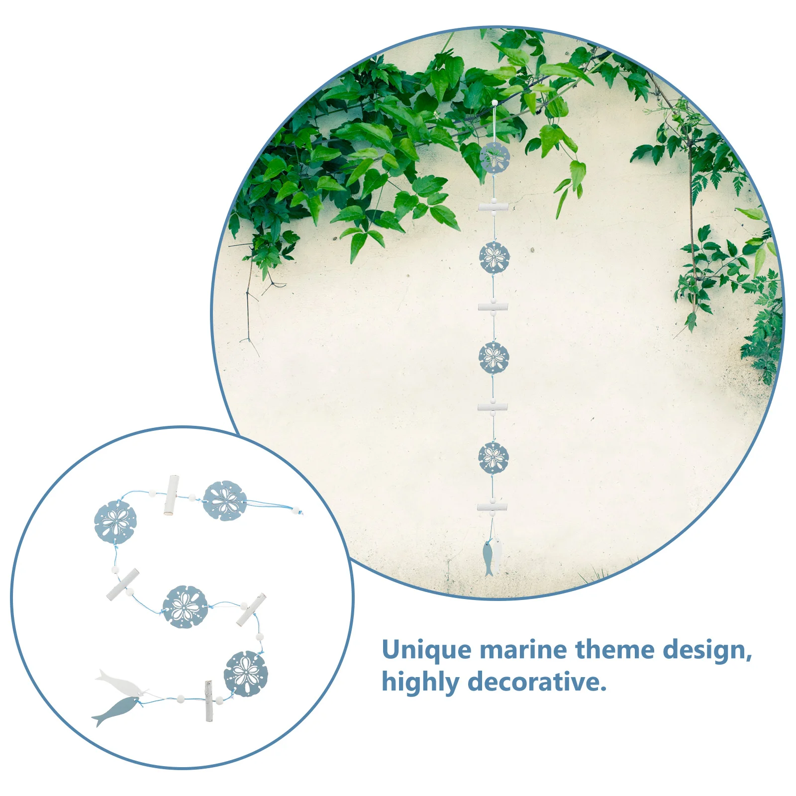 

Hanging Pendant Nautical Wood Pendant Ocean Style Home Decor Natural Material Bohemian Wall Pendants