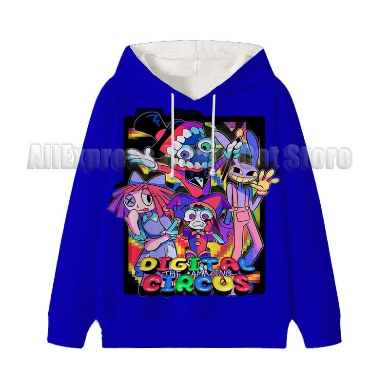 Hoodies The Amazing Digital Circu infantil, moletom de mangas compridas infantil, Tops dos desenhos animados de meninos e meninas, roupas de bebê