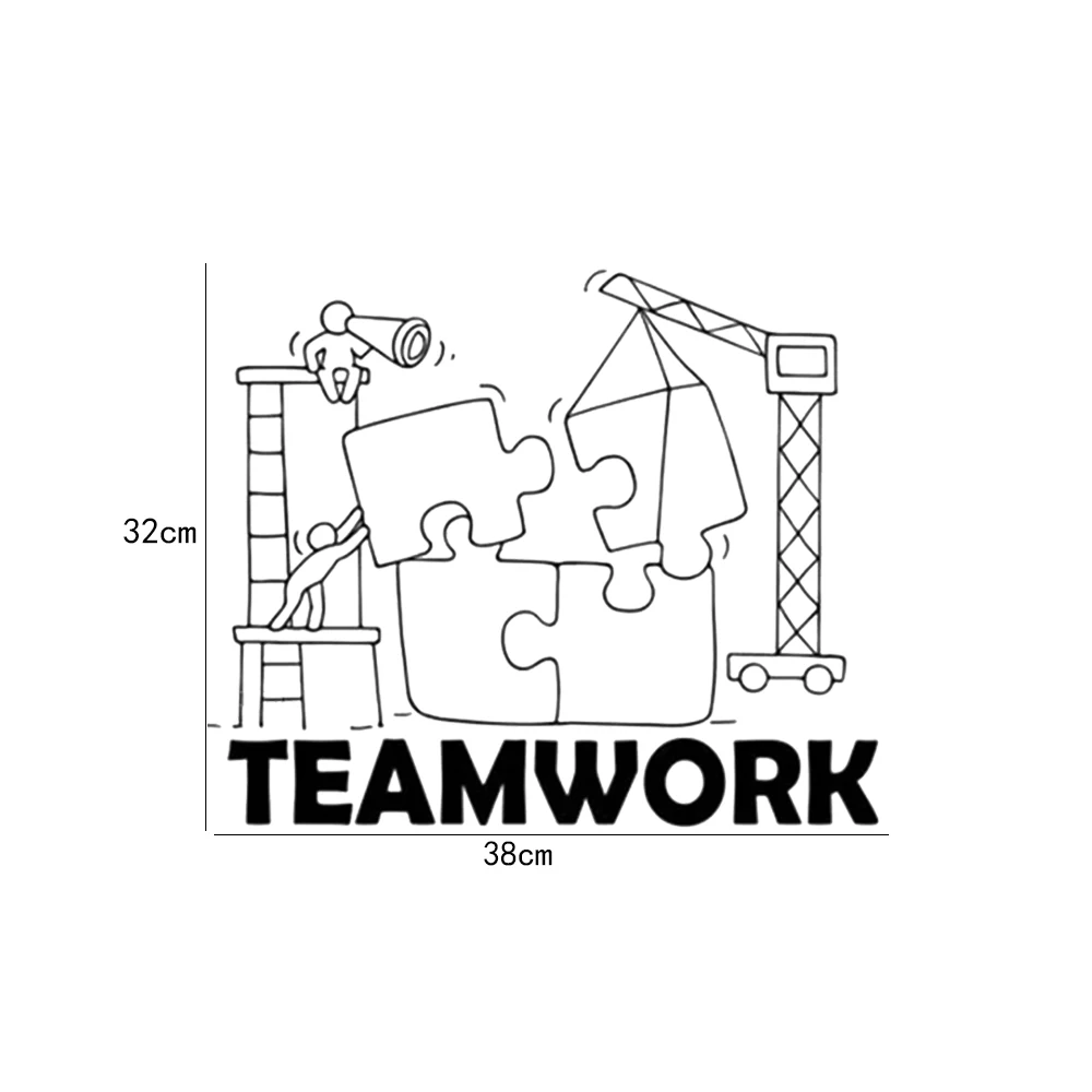 Everyone is an Important Piece of the Puzzle Teamwork Wall Stickers Office Working Area Decor Art Vinyl Decals