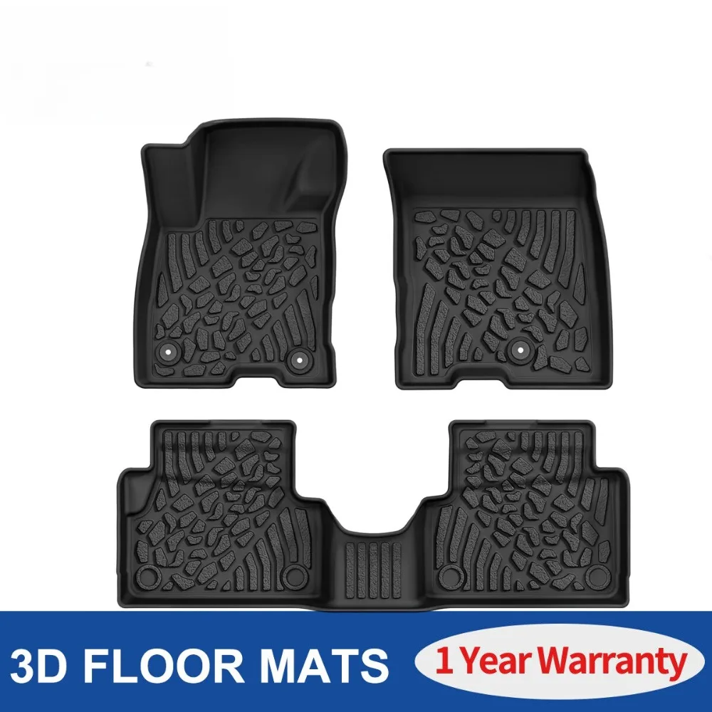

3D Floor Mats For 2022- 2025 Ford Maverick Hybrid All Weather Rubber Floor Liner