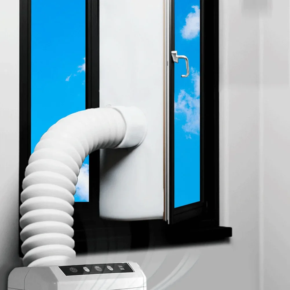 Sealing Cloth For Portable AC Units Compatible With All Window Types Drawstring Waterproof Polyester 300cm 400cm 500cm