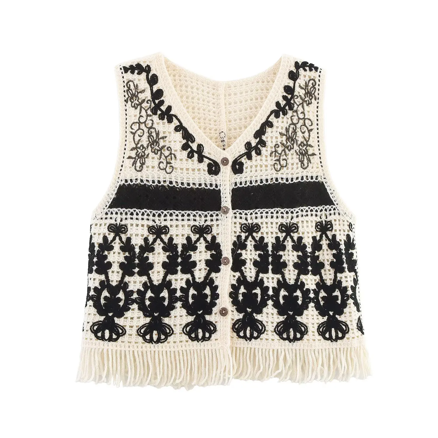 JNLEAOG Gilet etnico con nappe da donna Cardigan aperto Autunno New Sle Loose Fit Protezione UV Fibra di poliestere Svel