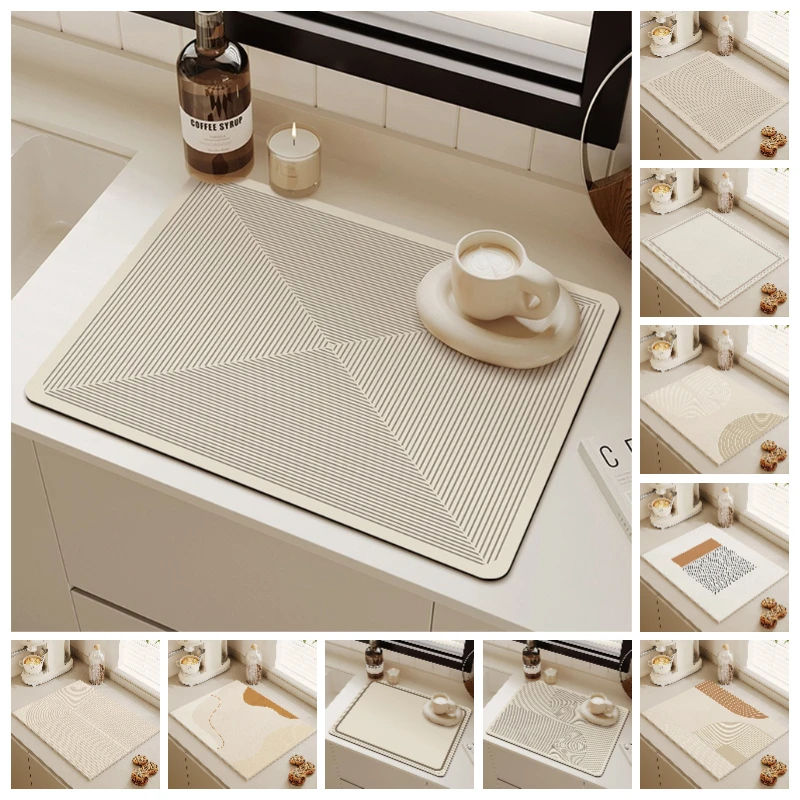 Bar Mat Rubber - White Color Diatomite Drying Mat Super