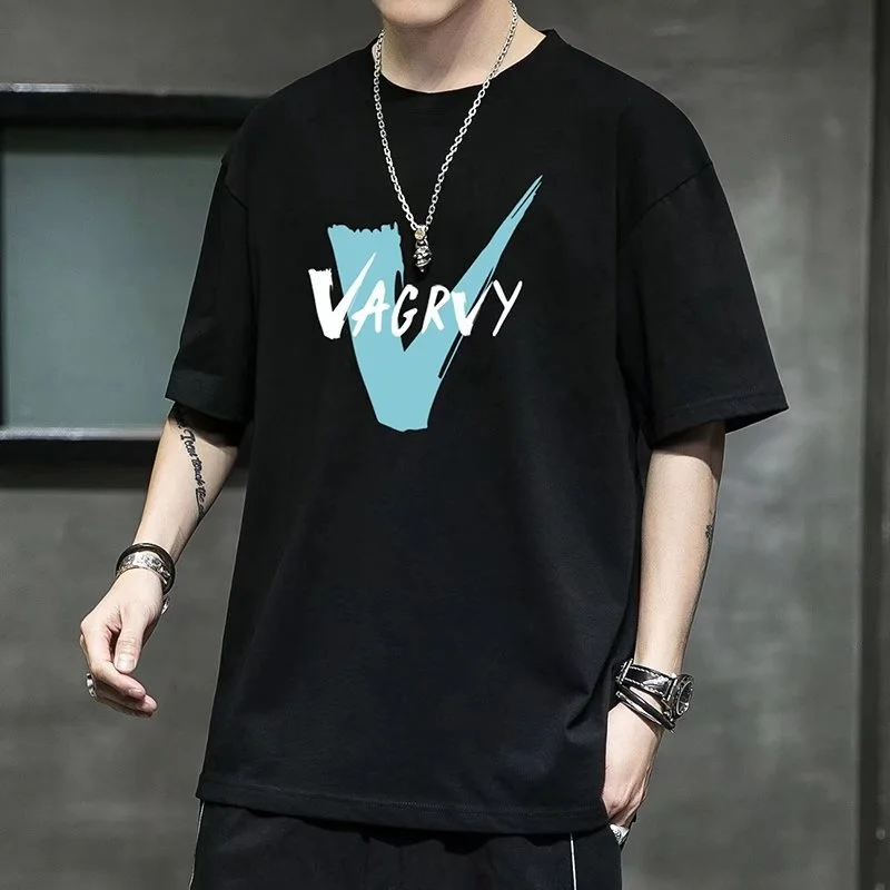 Oversized Graphic T Shirts Short Sleeve Loose Casual Pure Cotton Breathable Men's T-shirt Y2k Tops Clothes Streetwear Harajuku