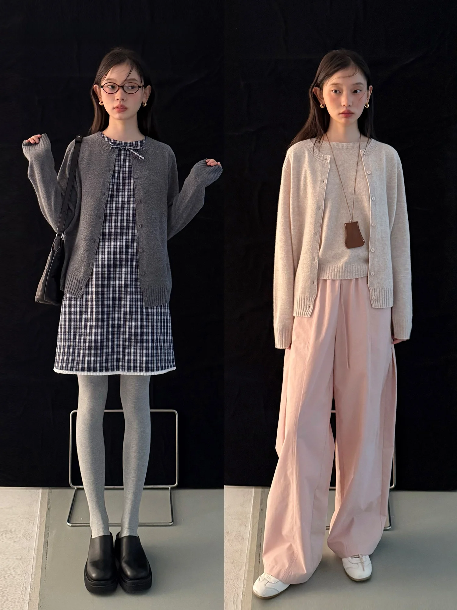 

Babymoon Women's Full Wool Knitted round Ne Floral Sweater Coat Casual Sle Autumn Winter Top Single Button Closure Vest