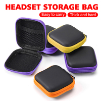 Square Mini EVA Earphone Protective Bag Box Digital Charger Headphone Storage Bag USB Data Cable Organizer Carrying Pouch 2024