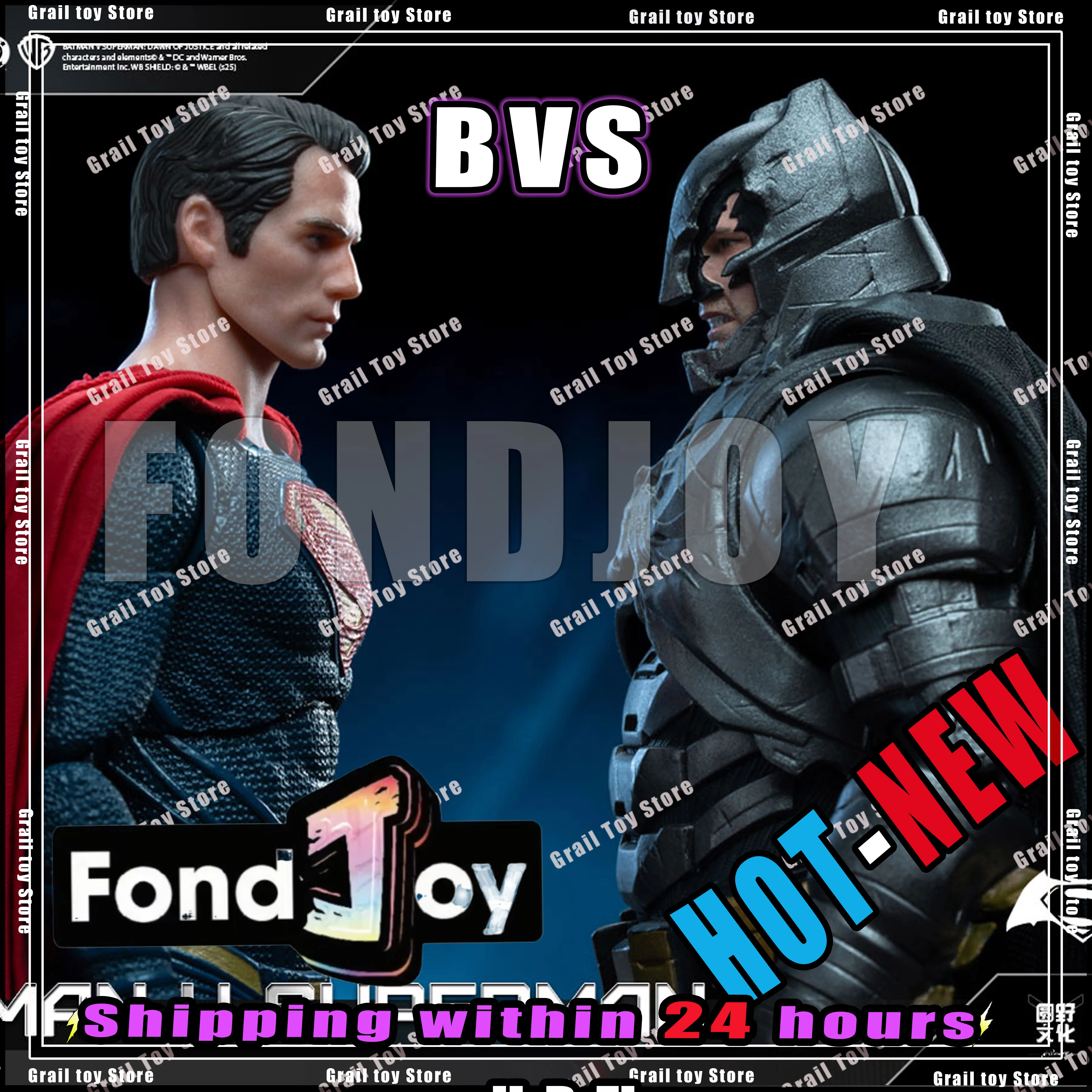 

New Original Fondjoy BVS Armored Batman Battle Damaged Superman Figure Set 1/9 Batman v Superman:Dawn of Justice DC Collection