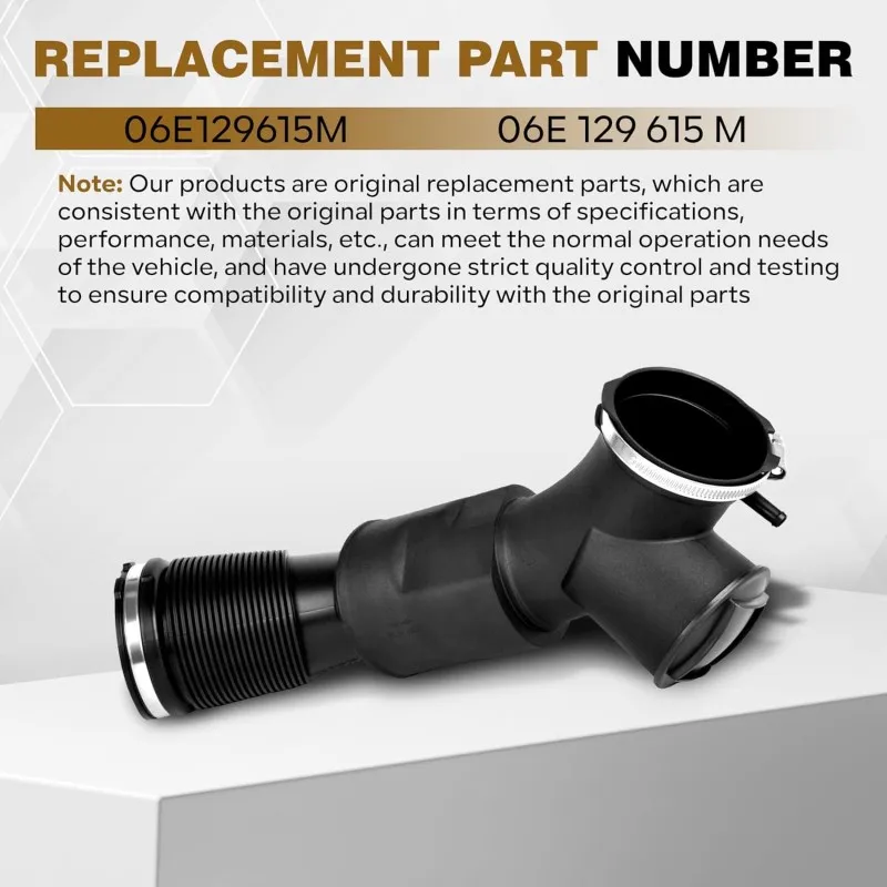 OEM 06E129615M,06E129615H Engine Air Filter Air Intake Pipe Hose For AUDI A6 S6 C7 A7 2012-2018,VW Phideon 2016-2023 V6 3.0T