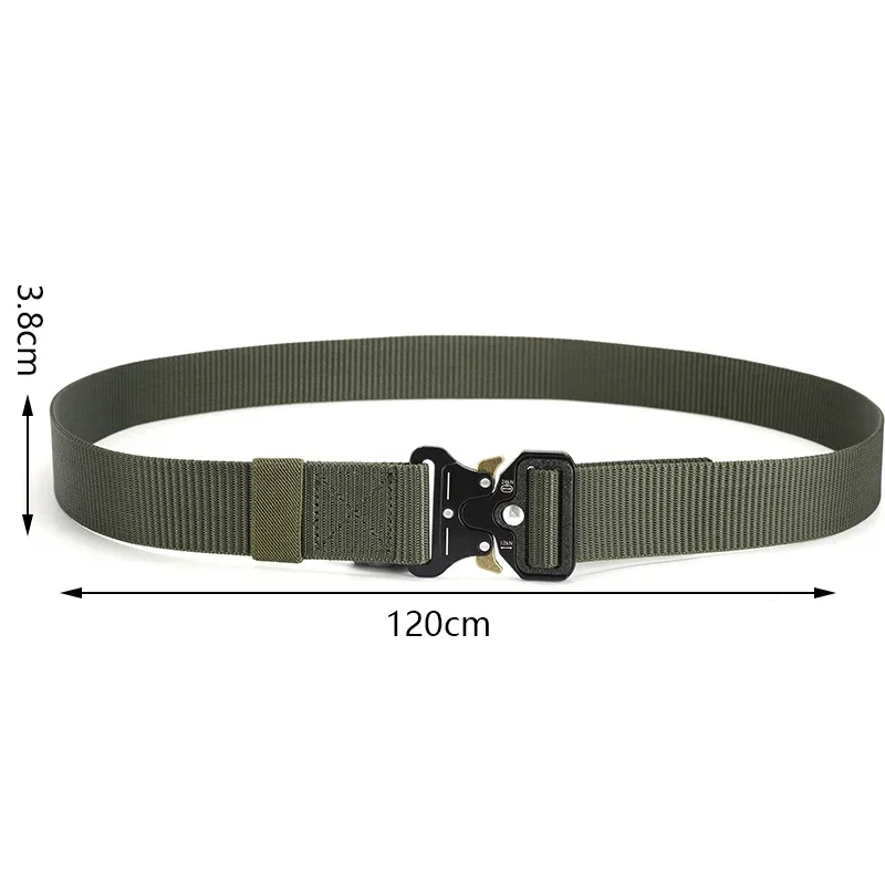 Cinturón táctico de nailon suave para hombre, cinturón multifunción militar de alta calidad para exteriores, accesorios deportivos