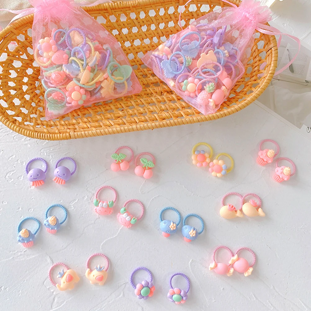 

40pcs Baby Toddler Girls Scrunchies Soft Elastic Hair Accessories For Kids Durable Hair Scrunchy Comfortable Gift