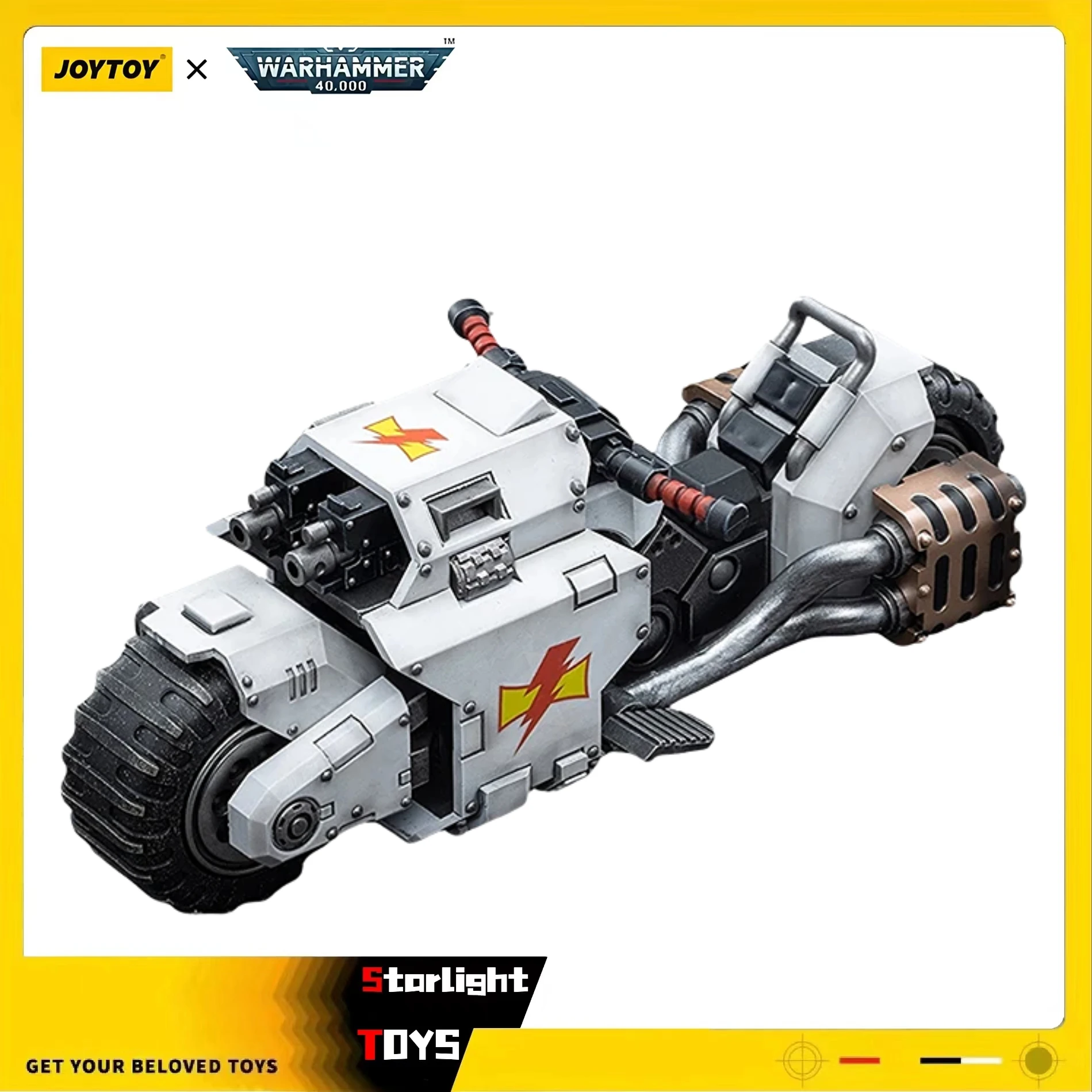 

【MT】Предзаказ JOYTOY Warhammer 40K: Боевой мотоцикл White Scars Raider-pattern, масштаб 1/18, фигурка-игрушка