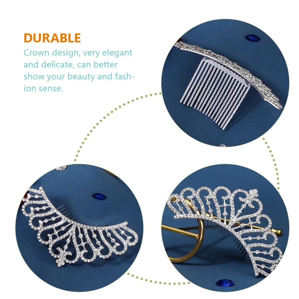 

Bridal Hair Comb Clip Crown Headpiece Alloy Wedding Hairpin Lightweight Elegant Hair Accessories for Photos Alloy Headpiece