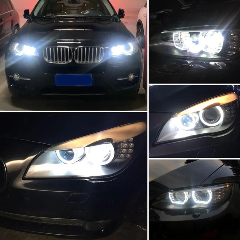 H8 Headlight Bulb 6000K 120W LED Angel Eyes Lights Canbus For BMW E60 E61 E63 X5 E70 X6 E71 E90 E91 E92 E93 M3 E89 E82 Parts