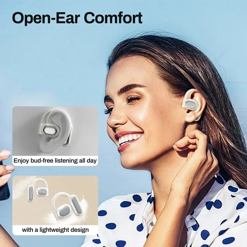 New DACOM Not in Ear Wireless Bluetooth Headset TWS Stereo Earphone ENC Noise Canceling Earbuds Game Headphones with Microphone