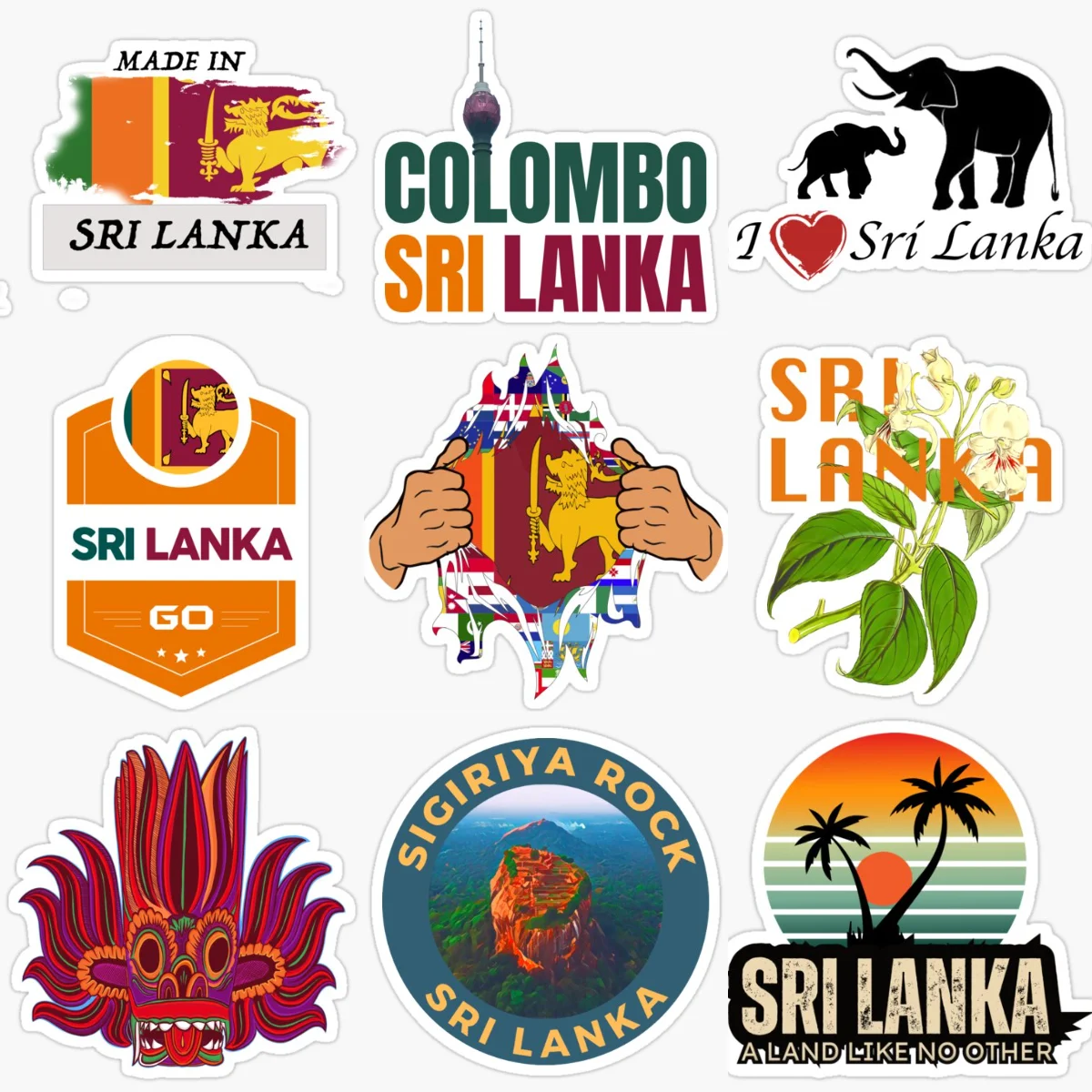 

Sri Lanka Flag Map Emblem Creative PVC Car Stickers for Car Truck Motorcycle Bicycle Van Window Wall Decoration Accessories