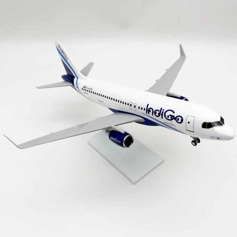 30cm 1/240 Scale Airplanes IndiGo Airlines A320 Diecast Resin Model Airplanes With Stand For Collection Display or Aviation Gift