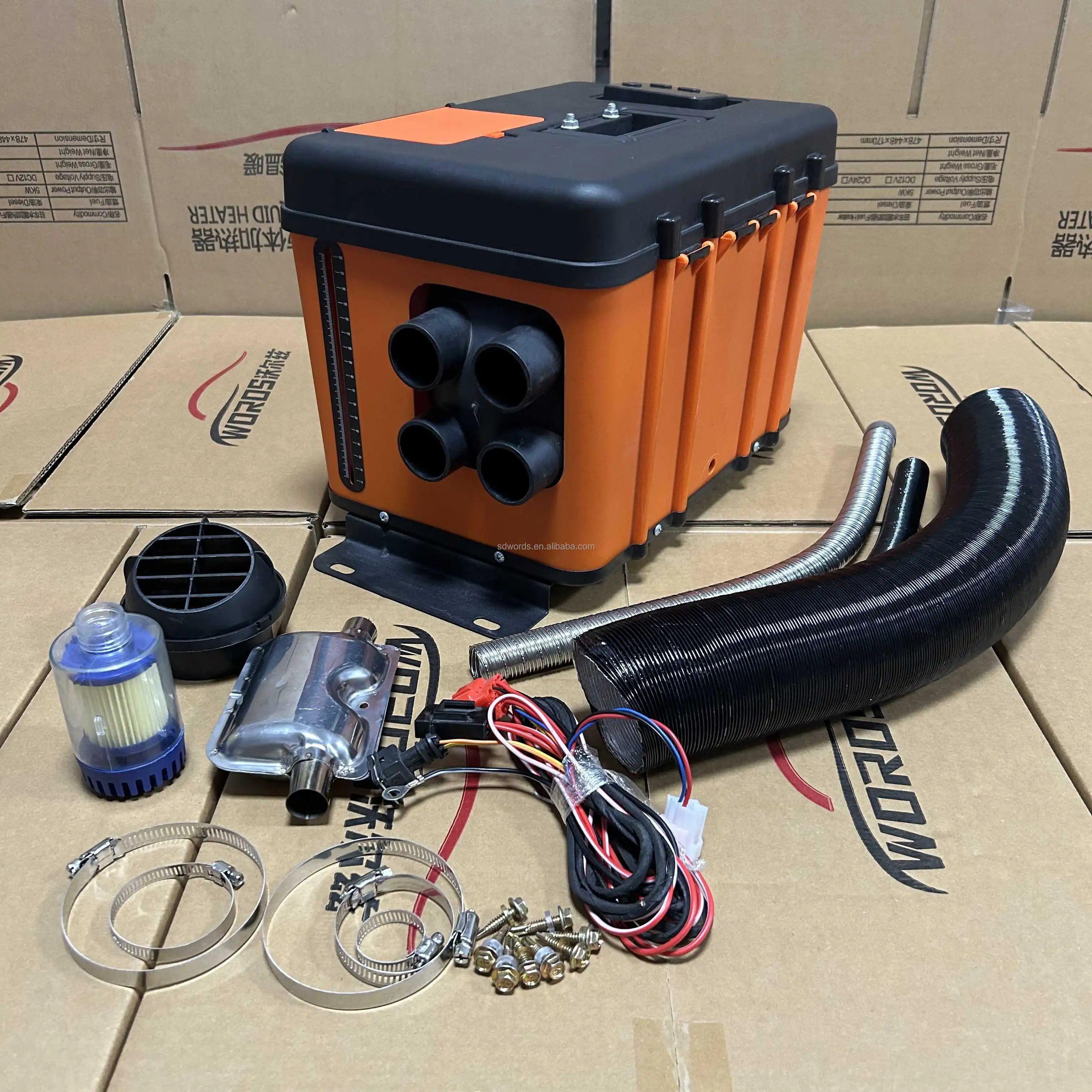 طقم سخان سيارة RV الكل في واحد 12 فولت/24 فولت مع جهاز تحكم عن بعد - تسخين سريع 1500 وات للشاحنات والشاحنات وسيارات الدفع الرباعي #5