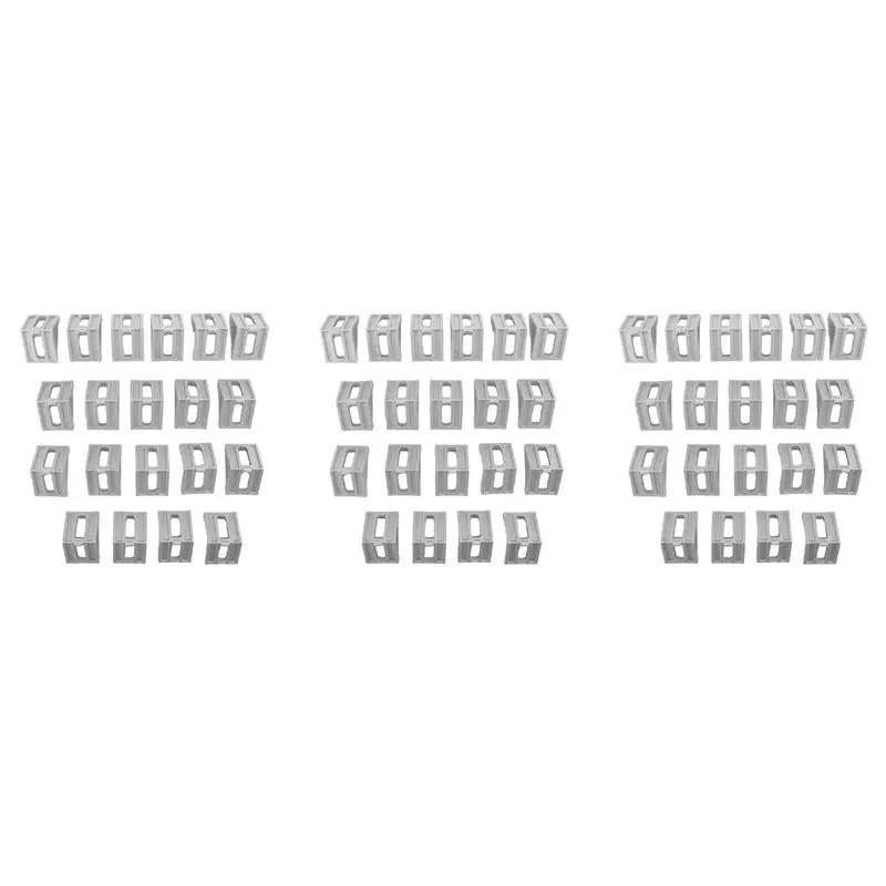 DT19-60Pcs 4040 Aluminum Corner Brackets Corner Fitting Angle 40 X 35 Connector Fastener For 4040 Industrial Aluminum Profile