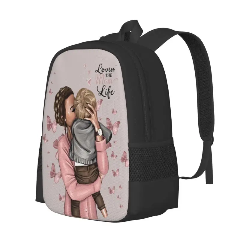 Mama girl Baby cartoon student backpack set Teen Backpack Pencil case Shoulder bag set suitable for school outdoor sports