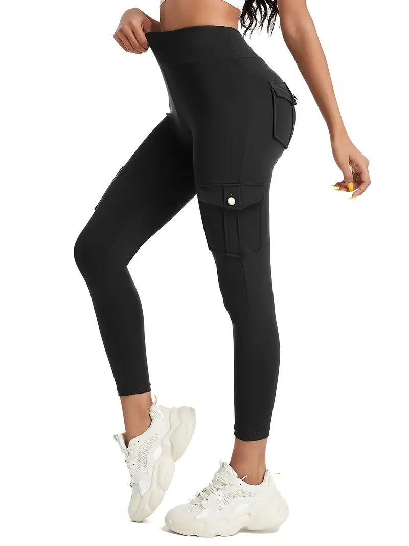 Super Comfortable and Fashionable Multi Pocket Yoga Breathable Sports Pants - Perfect for Running and Fitness Workwear