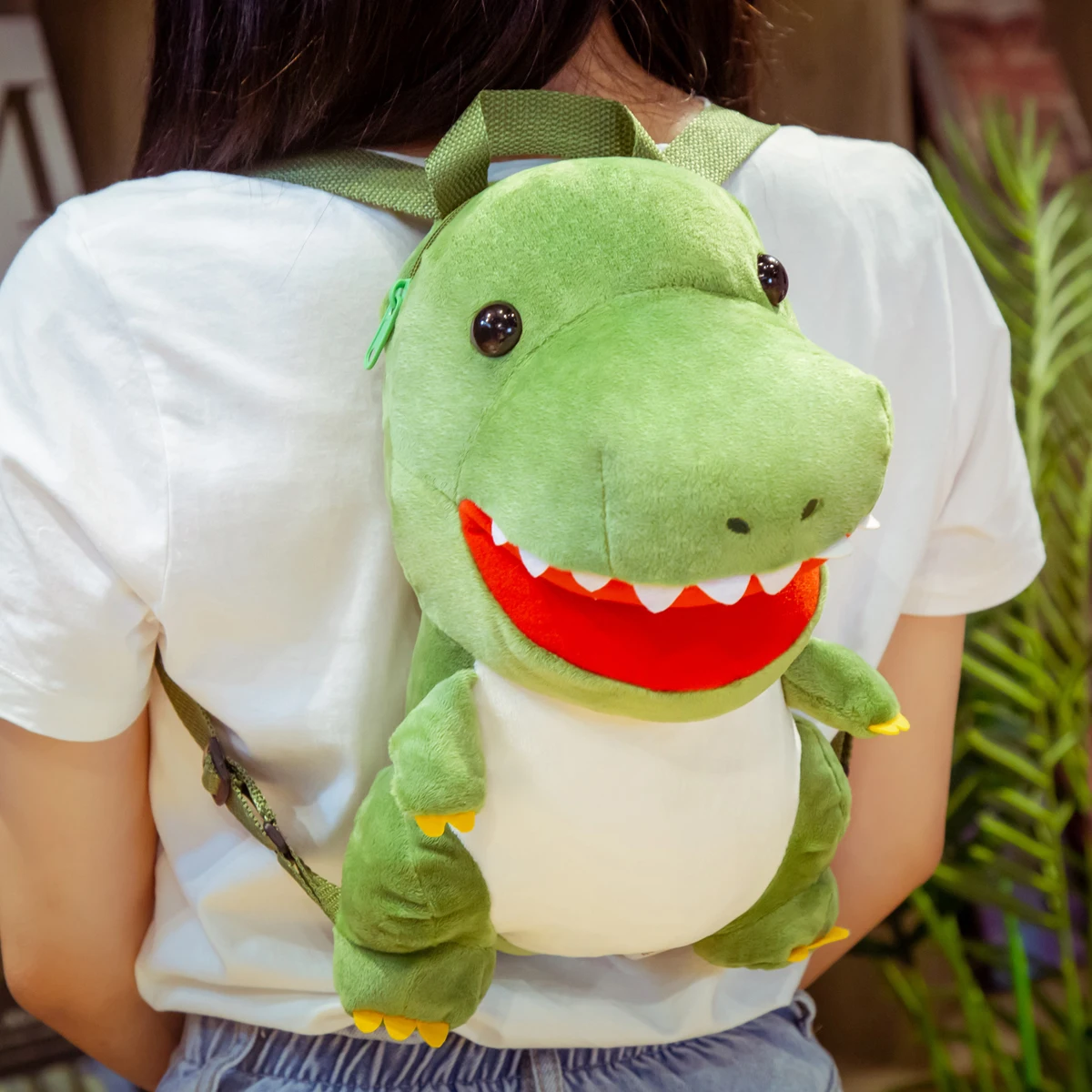 Un bel zaino per bambini Triceratops blu morbido e carino creativo verde Tyrannosaurus Rex dinosauro zaino per bambini compleanno pa