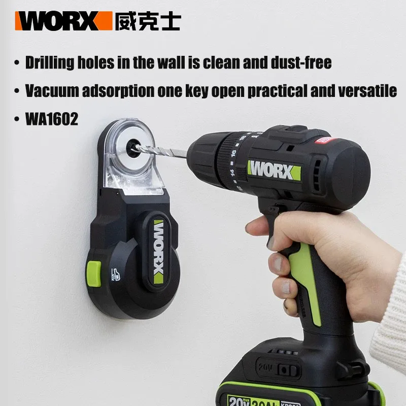 WORX Powerful Cleaner Dust Collect 13Kg Suction 35ml Visual Dust Box USB 10mm Univeral Electric Hammer Drill WA1602