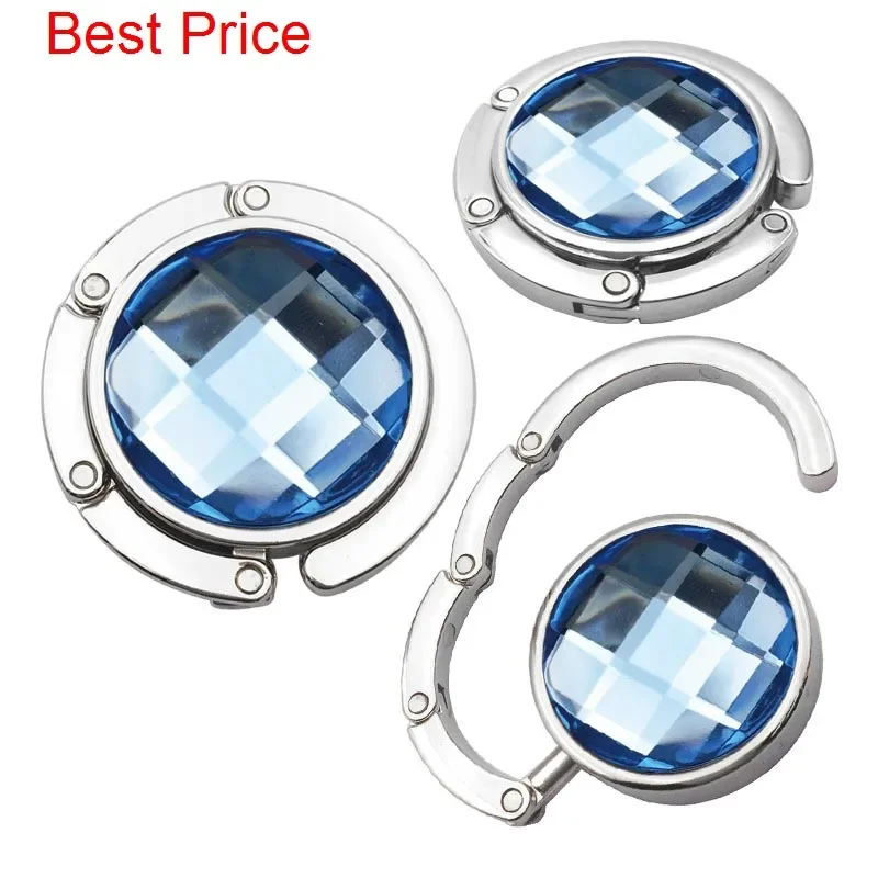 

50pcs/lot Fashion Diamond Ruby Jewel Folding Bag Hanger/holder Purse Hook Purse Hanger
