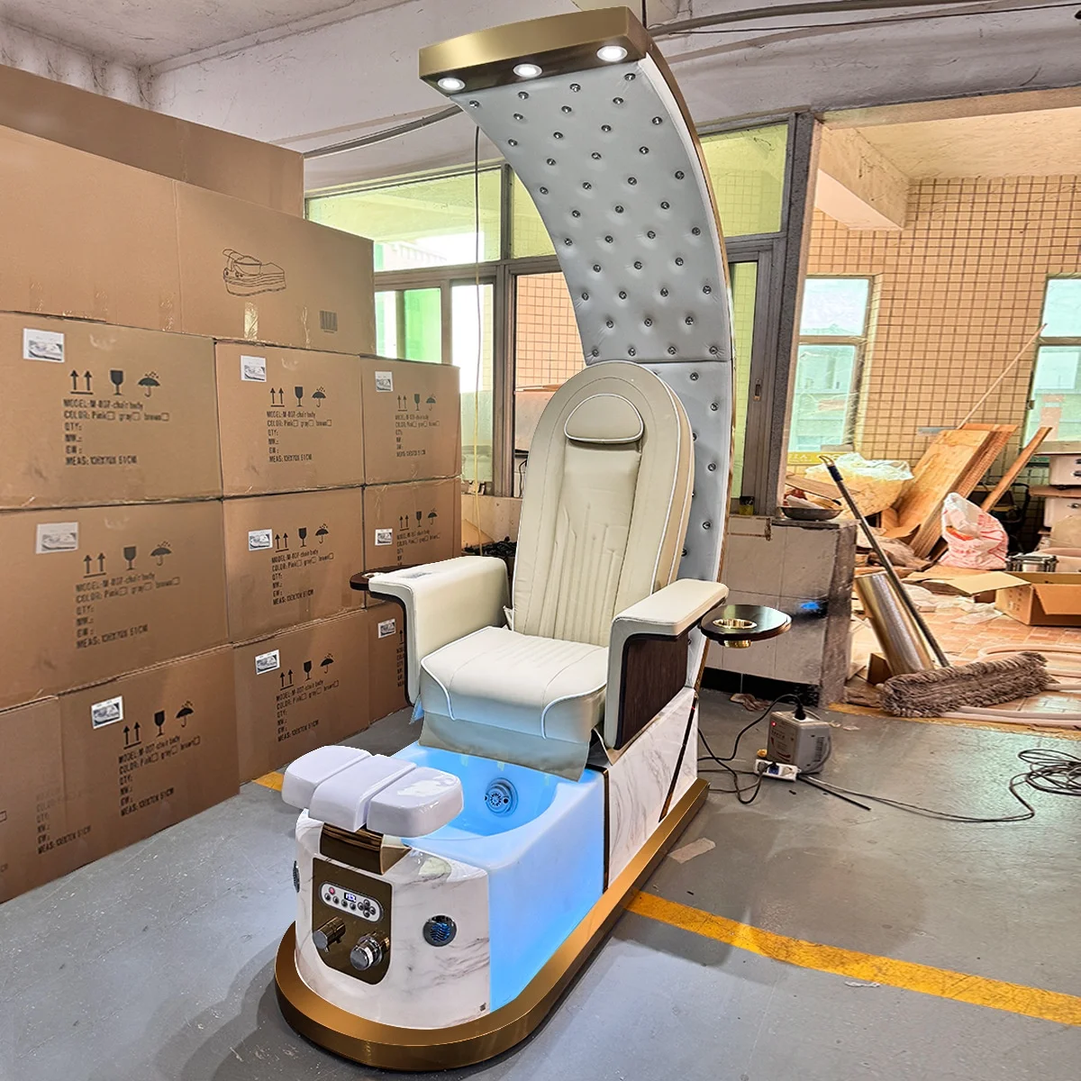 !@High Quality Luxury Multi-purpose Beauty Salon Professional Use Electric Foot Bath Chair Foot Spa Chair Pedicure Chair