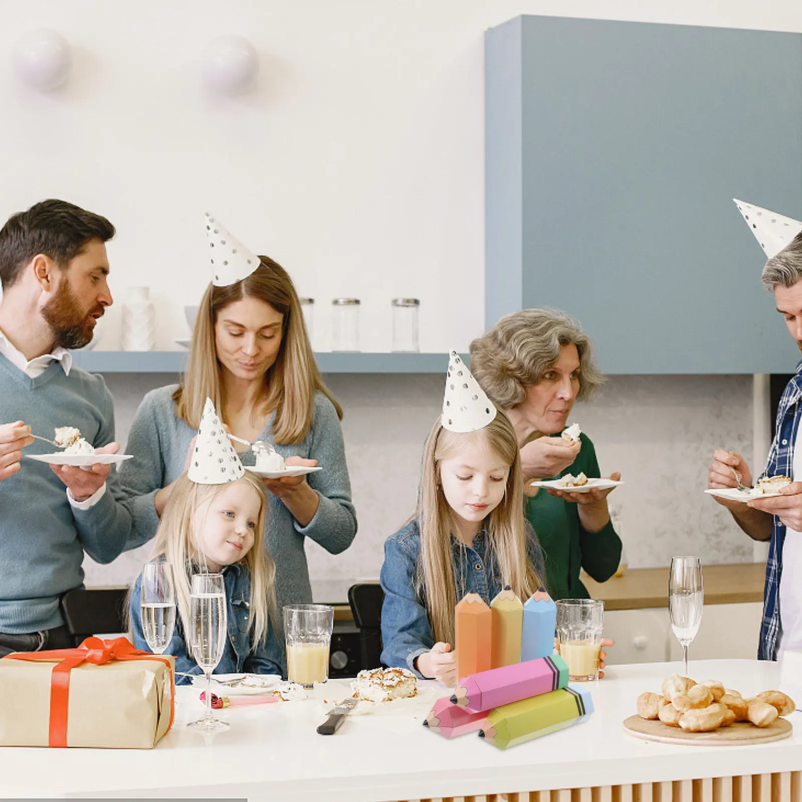 

12Sets Pencil Favor Boxes Pencil Shaped Treat Boxes Back to School Classroom Party Supplies First Day School Candy Packaging