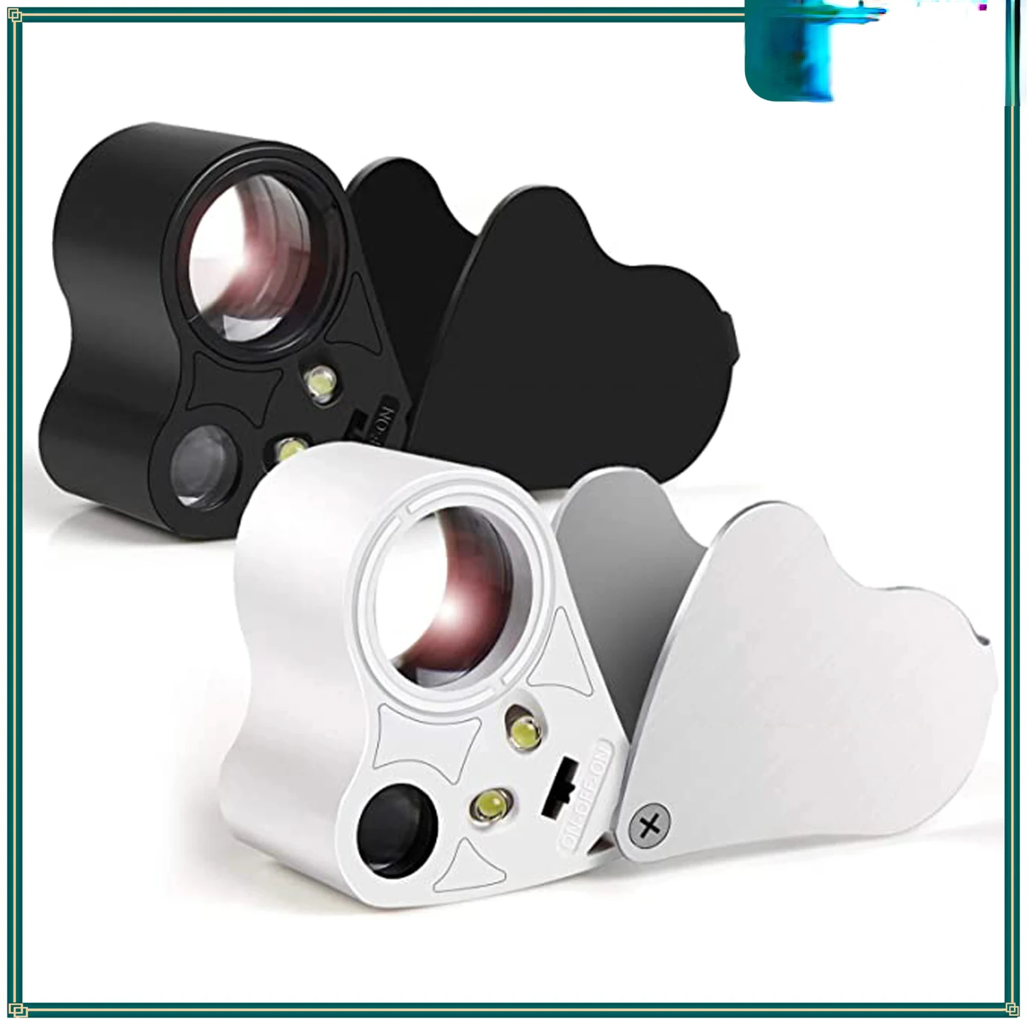 Foldable Portable Bright Illuminated Jewelry Loupe Magnifier - Convenient, Accurate 30X 60X Precise Observation Tool for Viewing