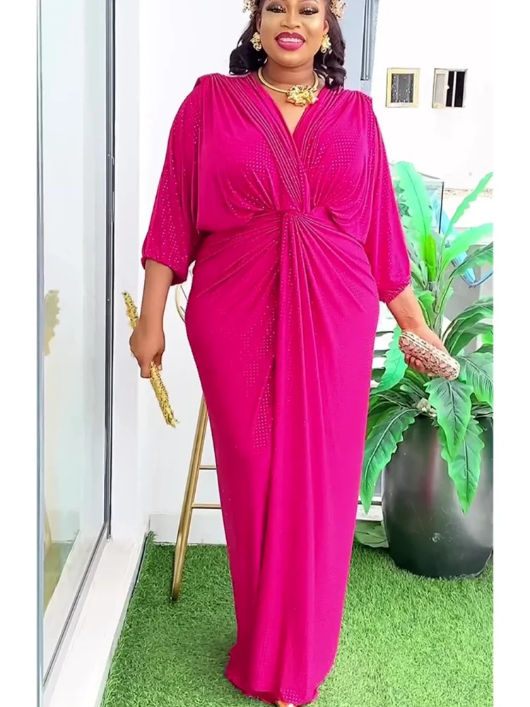 

Plus Size Elegant African Dresses For Women Muslim Fashion Boubou Dashiki Ankara Outfit Evening Gown Abayas Kaftan Robe 2025