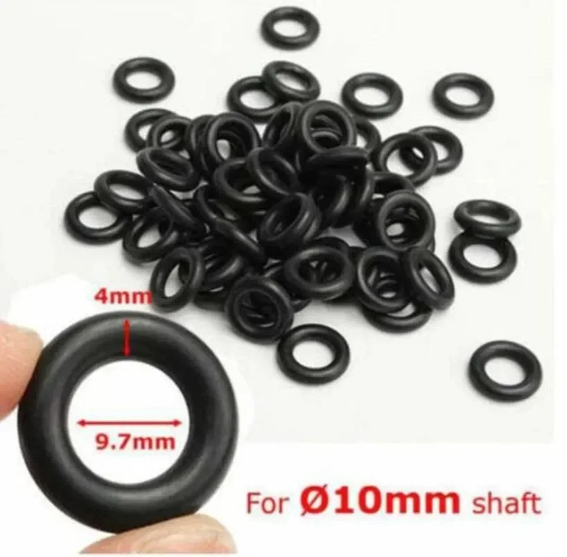 60 Pcs of Tire Changer Pedal Parts Rubber 9.7x4 MM Air Control Valve Sealing O-Ring Accessories