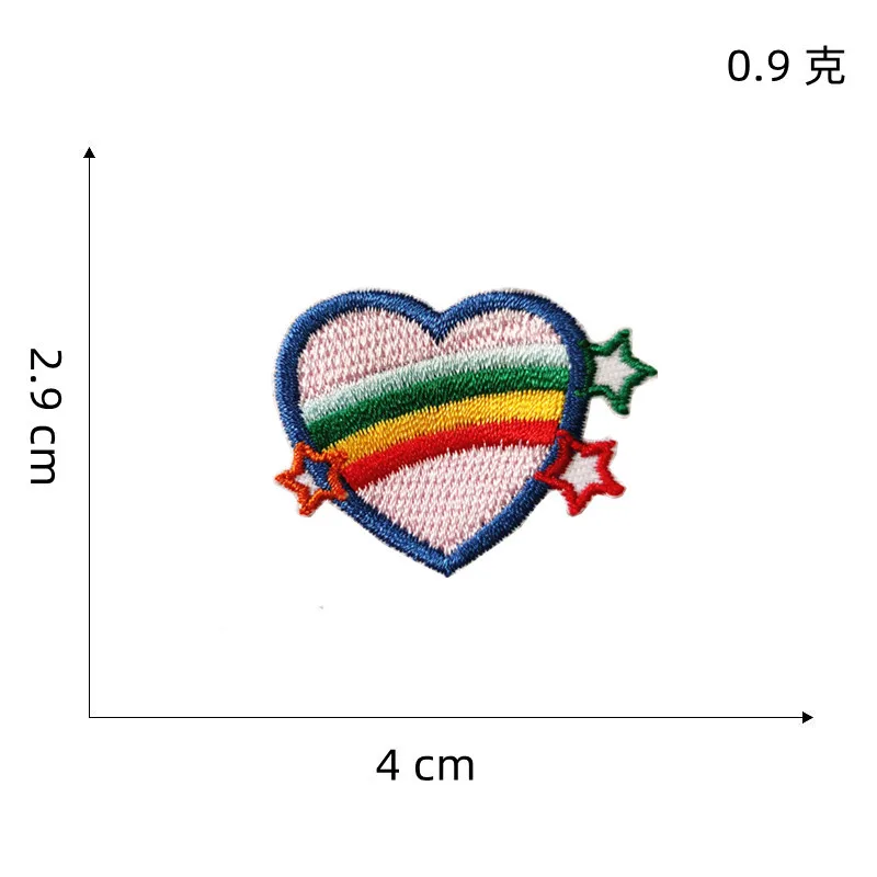 Love Flower Self-adhesive Embroidery Patch DIY Applique Decorative Phone Case Scrapbooking Handmade Accessories