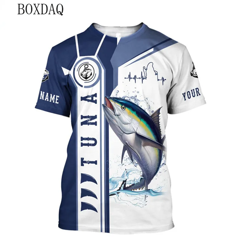 Fishing T-shirts For Men's Short Sleeve At Sea Go Aangling 3d Printing Fashion Tees Summer Fish Clothing Man Tops Plus Size 6XL