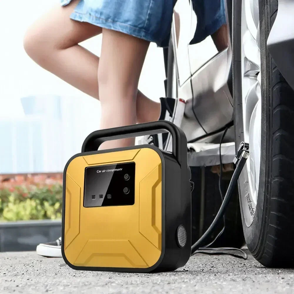 12 فولت سيارة كهربائية منفاخ لإطارات السيارة 150PSI مضخة ضاغط الهواء المحمولة شاشة ديجيتال منفاخ لإطارات السيارة مع الإضاءة في حالات الطوارئ