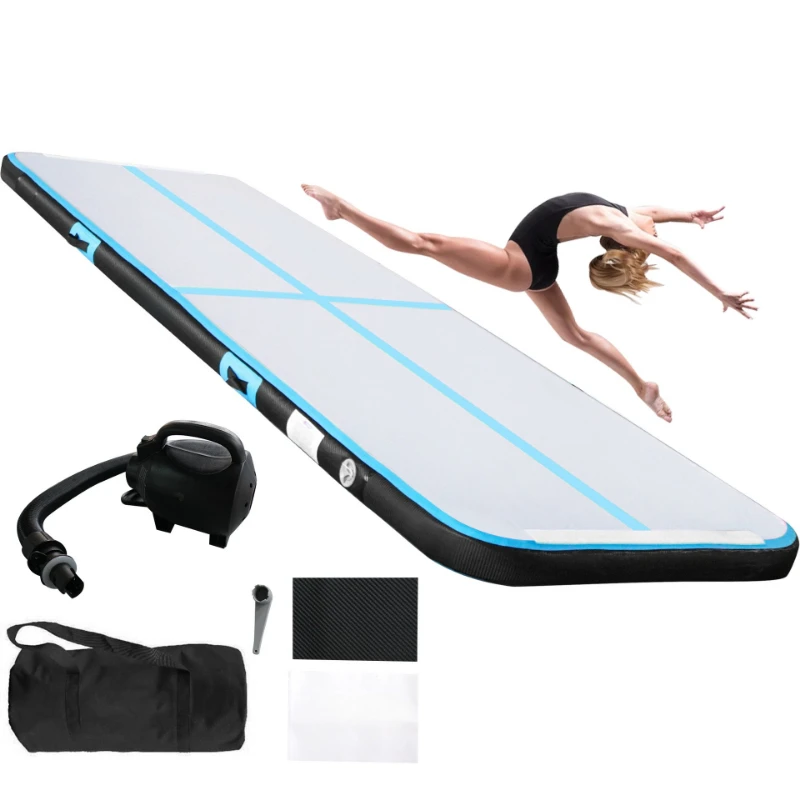 Inflatable Gymnastics Mat, Karate Taekwondo Floor Mat, Dance Mat, Standing Long Jump, Crunches