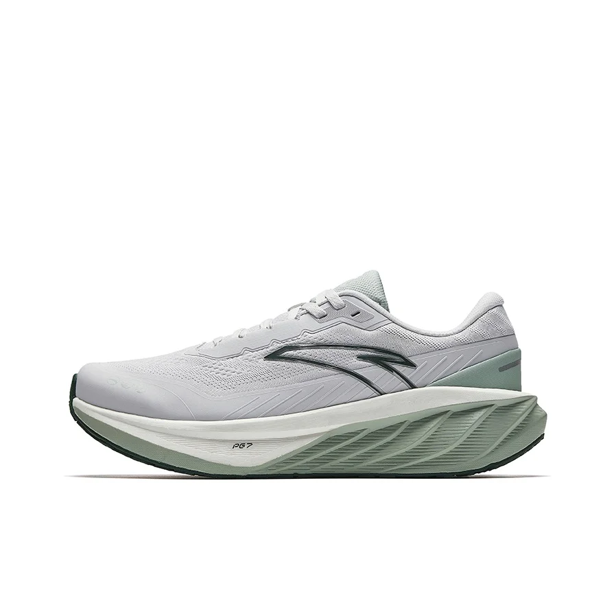 Anta Cushioning Slip Resistant Low top Casual Running Shoes Men's Gray Green 112445504-2