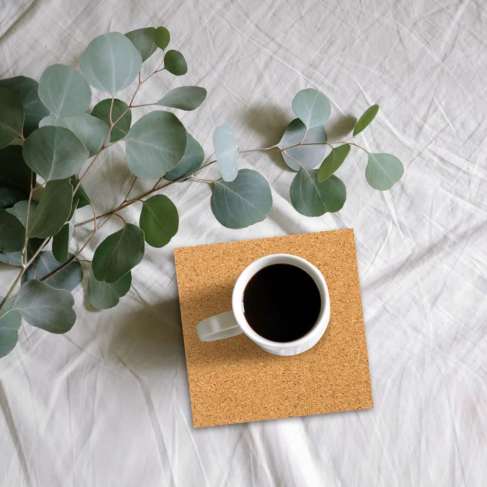 

40Pcs Square Cork Pads 4x4 Inch Adhesive Backing Sheets for Tables DIY Crafts Heat Resistant Surface Protector Cushion Mats