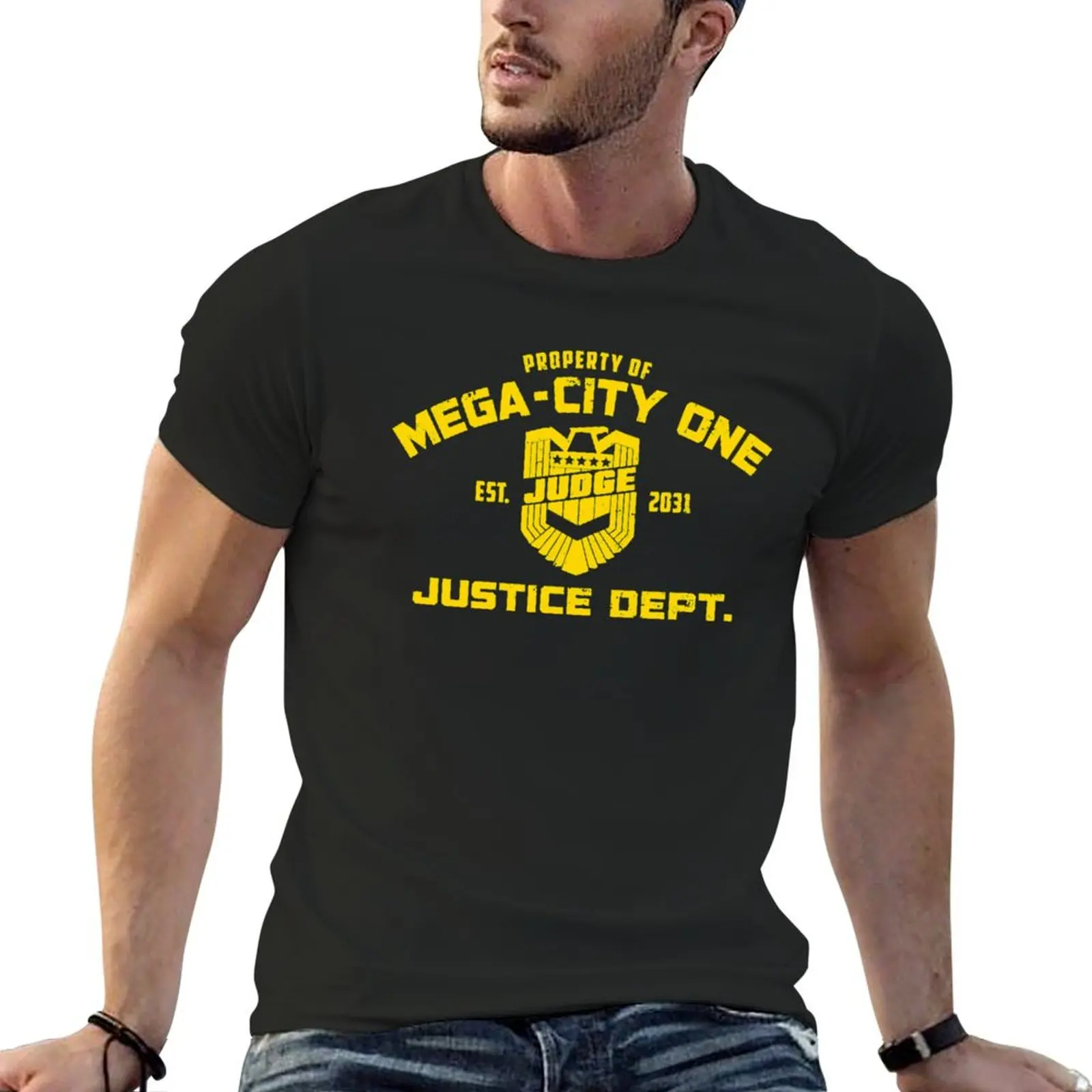 Dredd Badge Shirt T-shirt boys animal print new edition blacks shirts graphic tees mens workout shirts