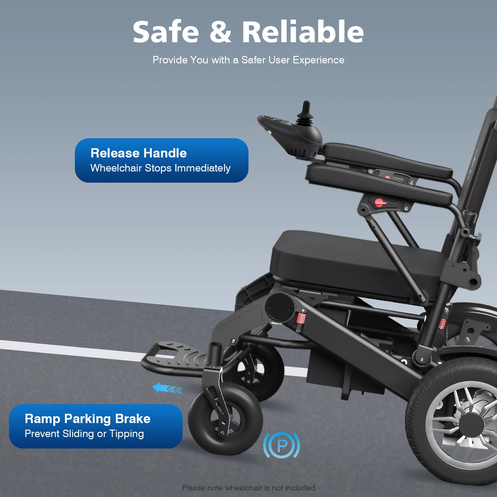 Schwarzer Aluminium-Elektrorollstuhl-Joystick-Controller, ML2P+-Adapterkabel WB5003, 5 Gänge, 19 x 9,3 x 8,8 cm, für Elektrorollstühle