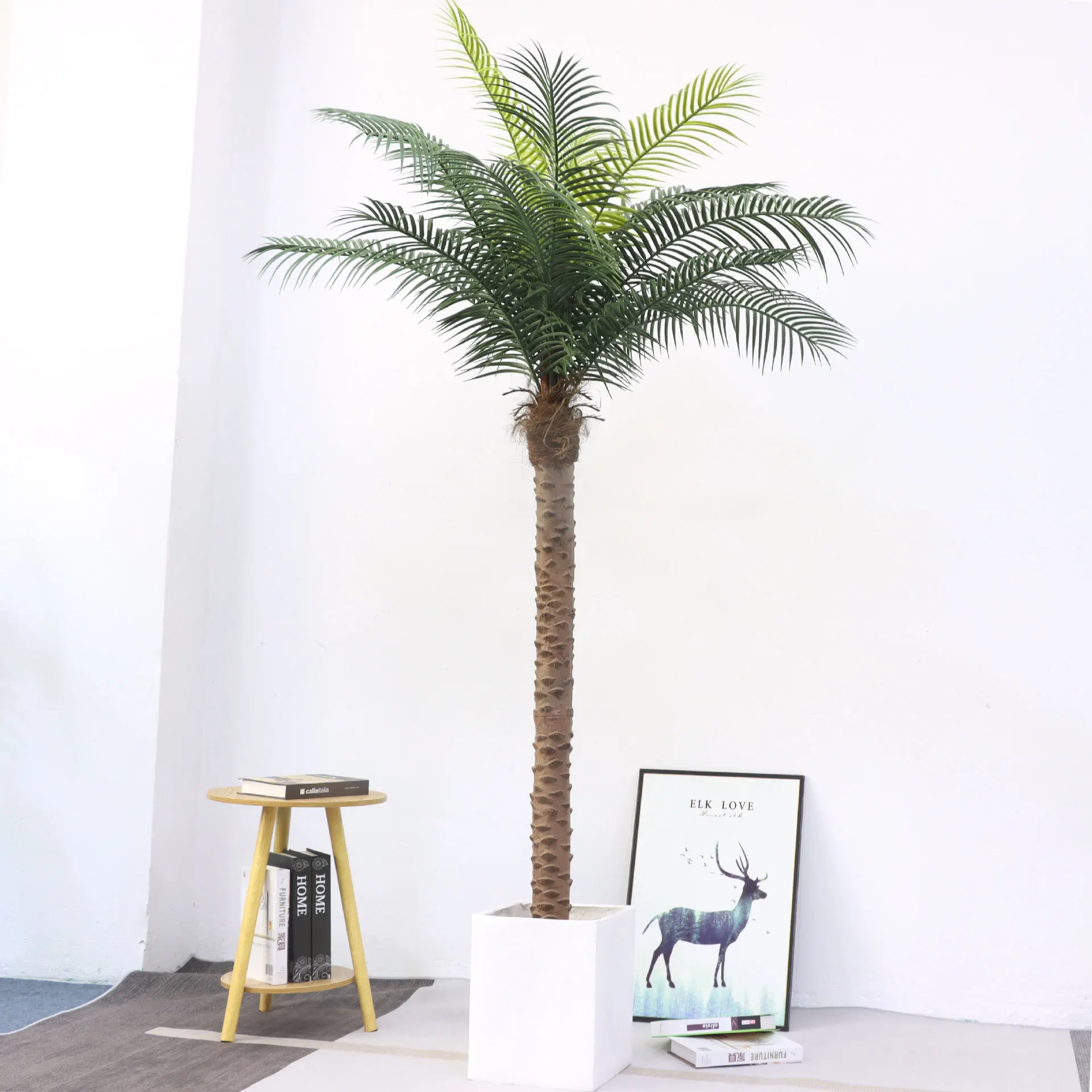 

150/180cm Artificial Coconut Tree Large Faux Green Plants Bonsai Home Office Room Garden Tall Potted Tropical Fake Palm Tree