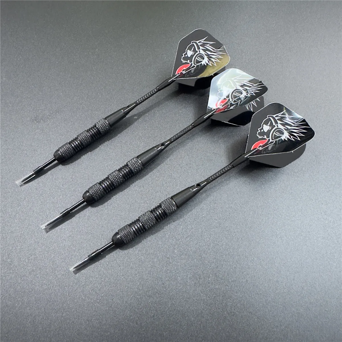 3pcs/Set Of Metal High-grade Iron Nickel Plated Black Needle Darts 20 Grams Competition Training Black Pattern Aluminum Rod