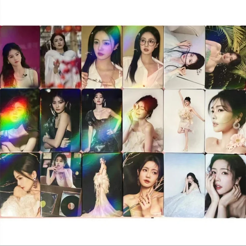 Imagem -06 - Kpop Stayc Álbum Pequeno Cartão Lomo Laser Card Sumsin Sieun Isa Seeun Yoon Cartão Postal Glitter Photo Card Presente da Menina 50 Pcs por Conjunto