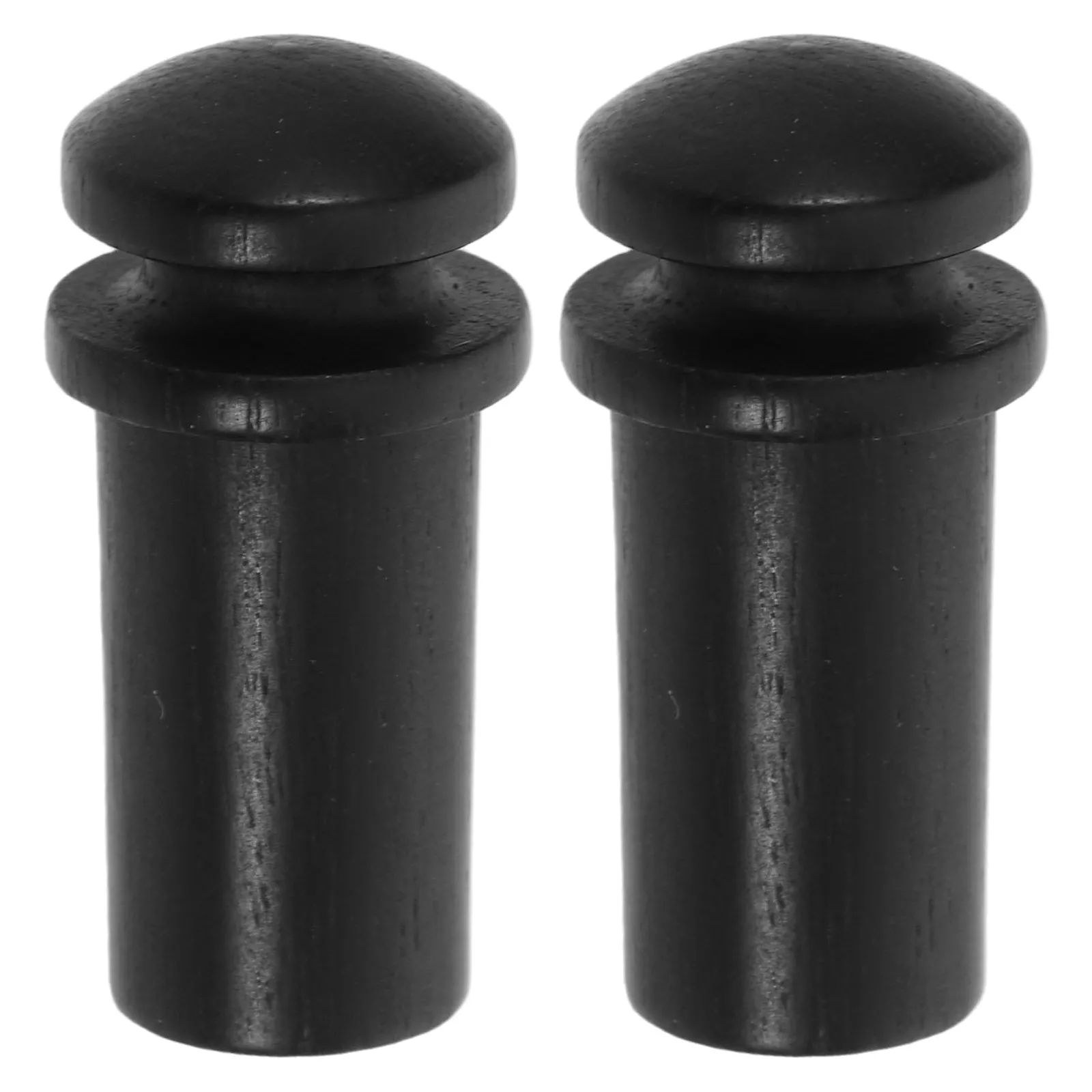2 Peças Pinos de Madeira de Ébano para Guitarra, Botões de Correia para Guitarra Elétrica, Acústica, Ukulele, Baixo, Bandolim e Guitarra Folk
