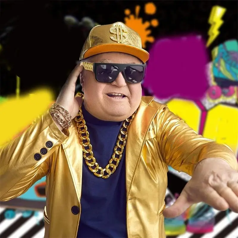 

270d 80S 90S Костюм для хип -хоп костюм Костюм Костюм Косплей Хэллоуин Костюм Хэллоуин