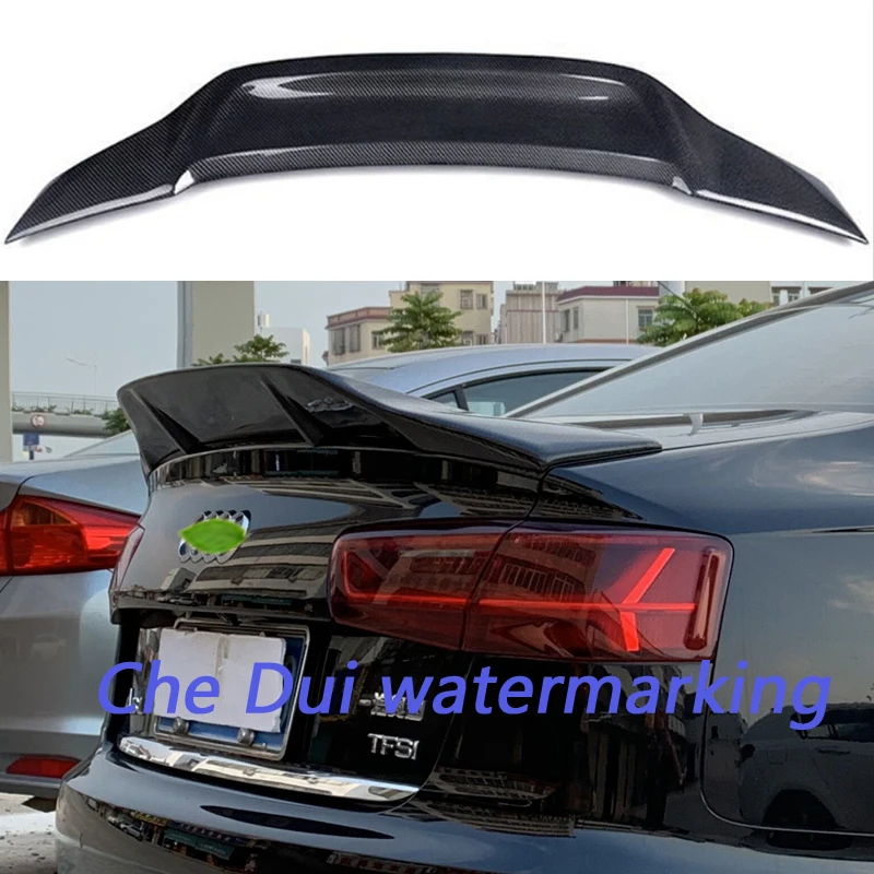 

For 2012-2018Audi A6 S6 100%Real Carbon FiberHighquality Rear Spoiler Coupe Trunk Lid R Style