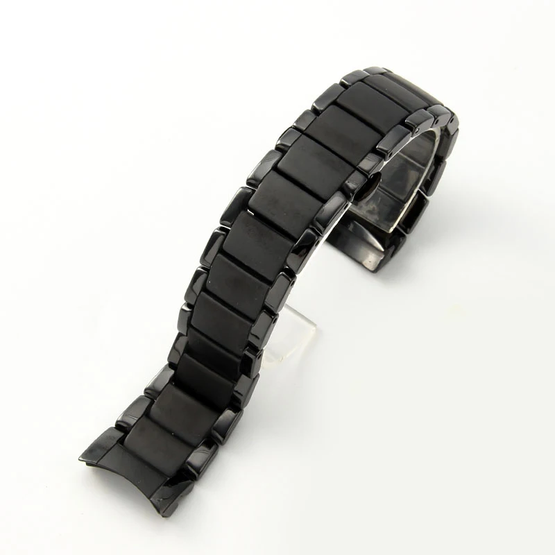 Imagem -06 - Pulseira de Relógio de para Homens Ver Strap Double Press Ar1451 Ar1452 Ar1474 Ar1475 Solid Aço Inoxidável