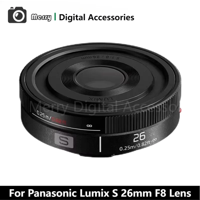 Original Single Focus Lens S 26mm F8 (S-R26) L-Mount pancake lens For Panasonic Lumix S9 S5 S5II S1 S1H Camera