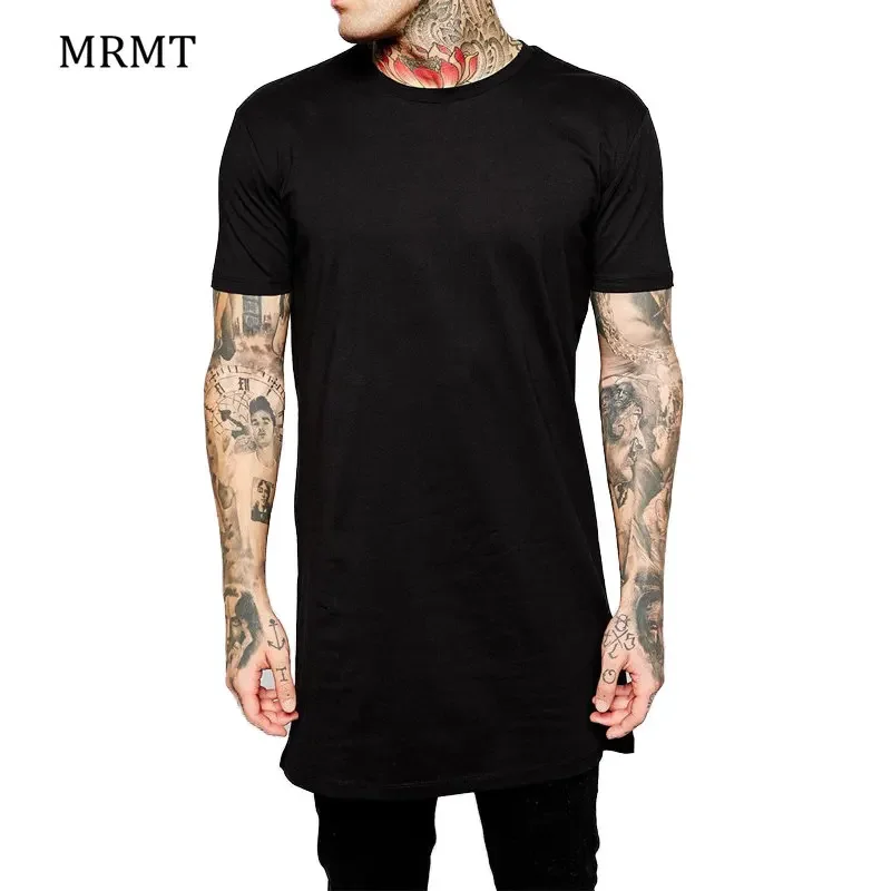 2026 Brand New Clothing Mens Black Long t shirt Men Tops Hip hop tee T-shirt Men Hiphop Short Sleeve Longline casual Tee shirts